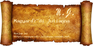 Magyaródi Julianna névjegykártya